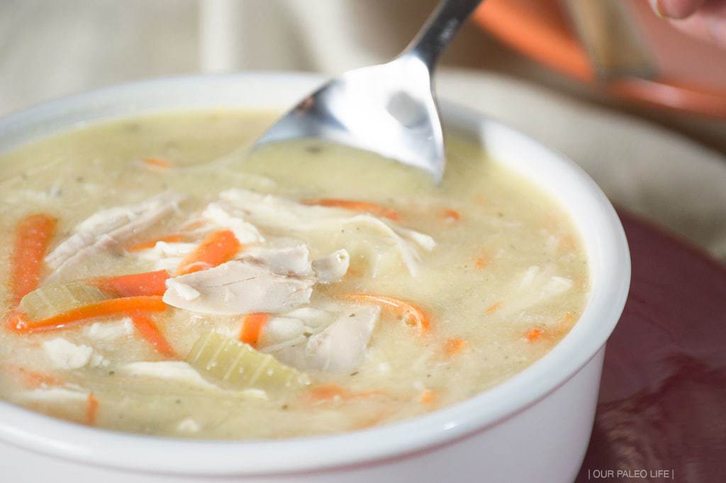 Creamy Chicken "Noodle" Soup {dairy-free, paleo, whole30}