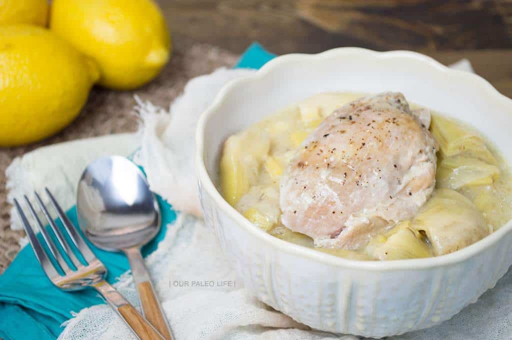 Creamy Lemon Artichoke Chicken {by Our Paleo Life}