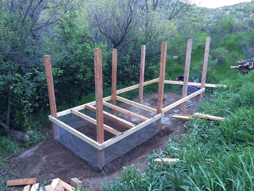 Chicken Coop Columns & Floor Prep