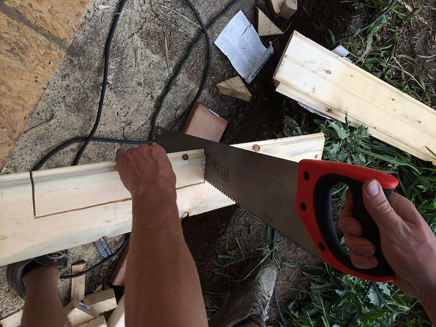 Tongue and Groove Siding Cut Outs with Handsaw