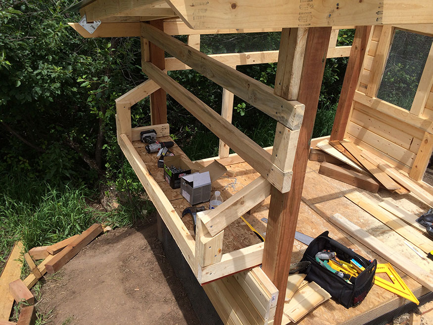 Preparing the Nesting Boxes for the Chicken Coop