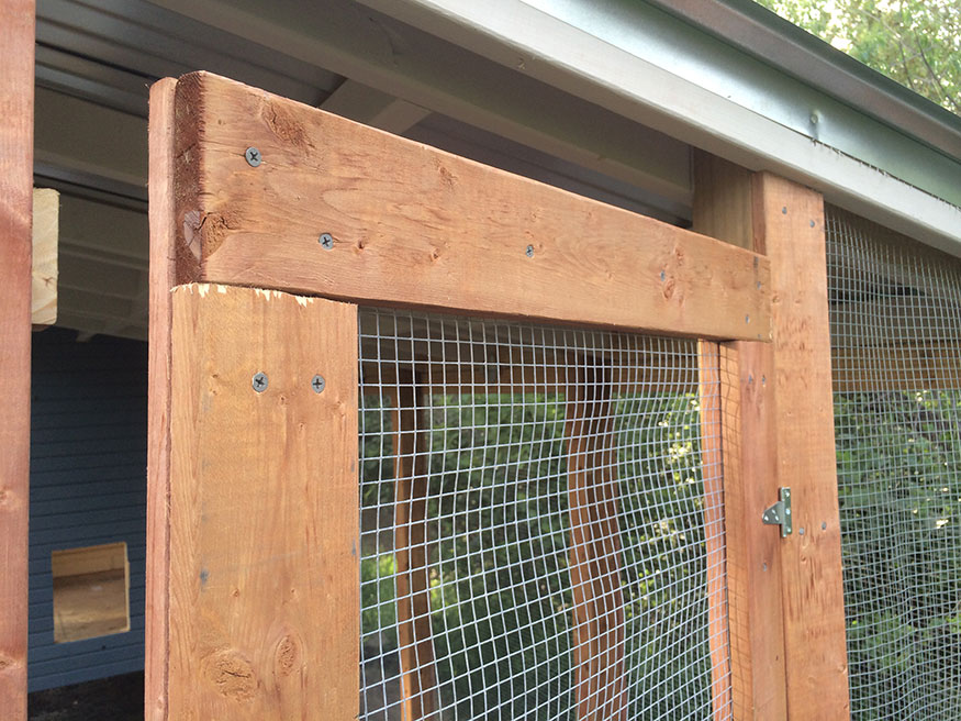 Close up of the Chicken Run Door