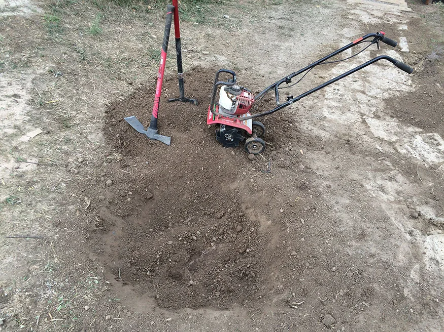 Prepping the Colorado Soil to Plant a Tree