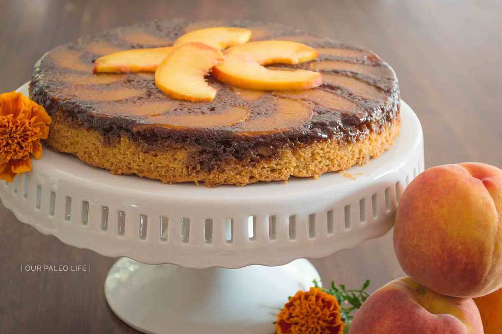 Upside Down Peach Cake