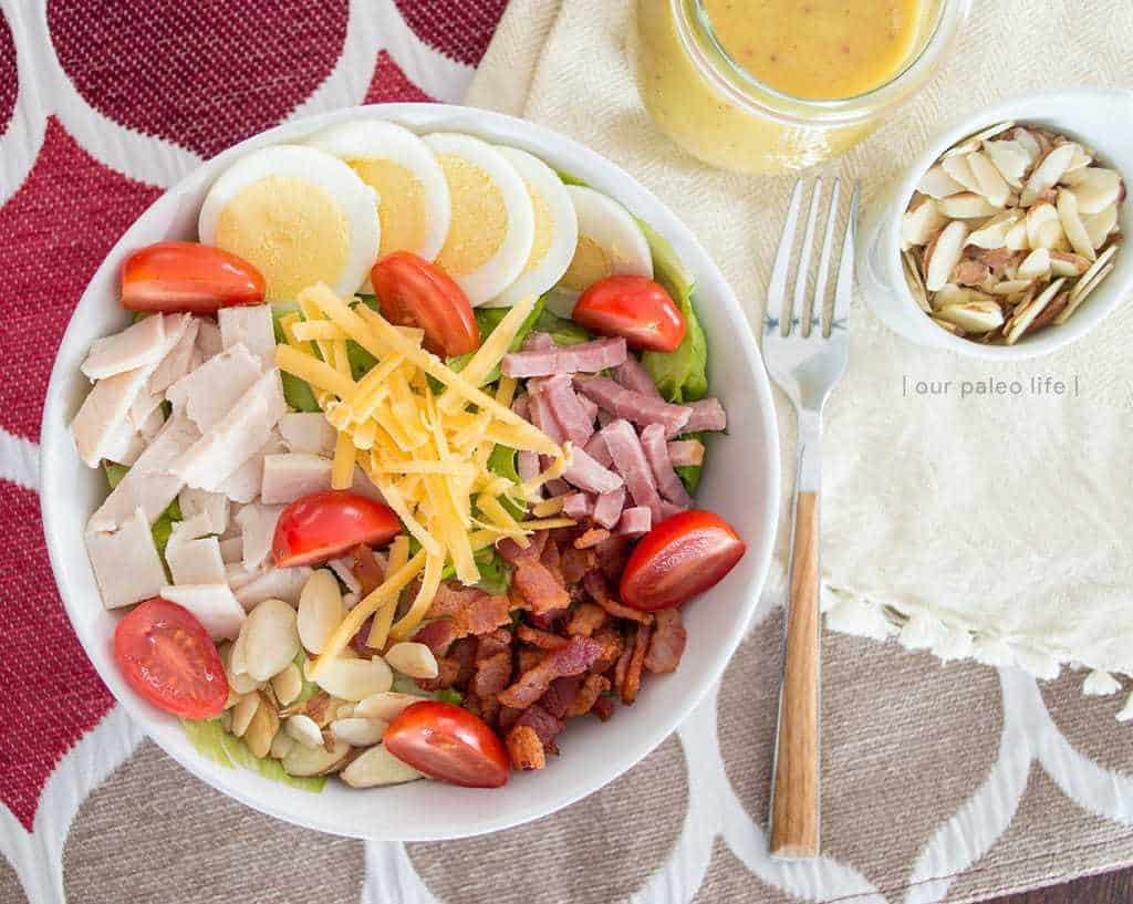 House Salad w/ Hot Bacon Honey Mustard Dressing {primal; grain-free; dairy-free option}