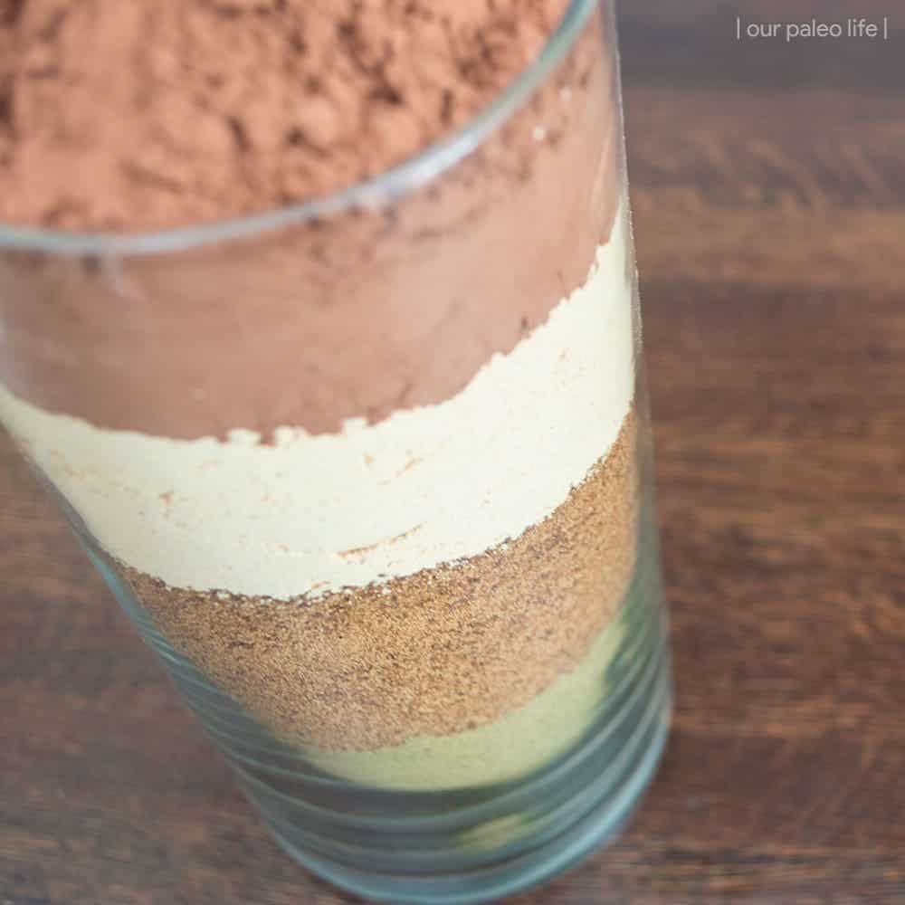 4-Ingredient Vegan Chocolate Protein Powder {dairy-free} by OurPaleoLife.com