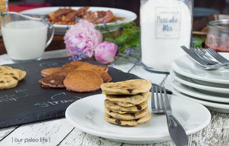 Chocolate Chip Pancakes {grain-free; dairy-free}