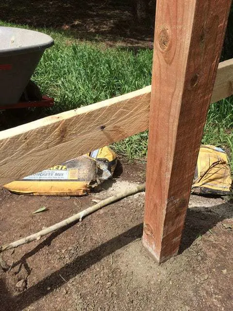 Concrete Base with Treated Wood