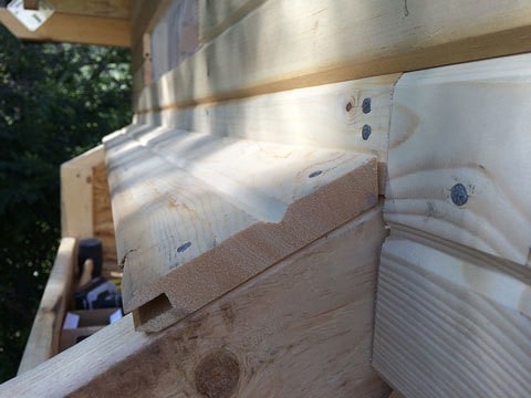 Nesting box with tongue and groove siding
