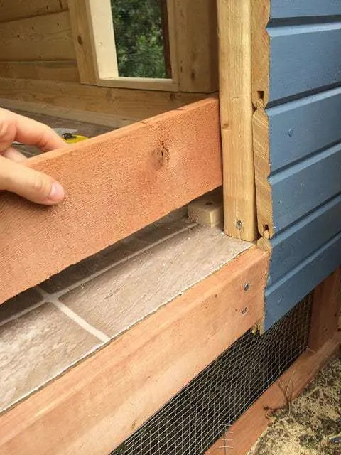 Sand Block for Chicken Coop by the door