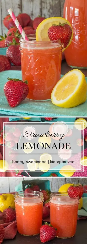 This strawberry lemonade is sweetened with natural honey (no refined sugars here) and flavored with fresh, ripe strawberries. Adjust the sweetness to your liking or leave it a little extra sour. This kid-approved summer drink also makes excellent popsicles for those extra hot days.