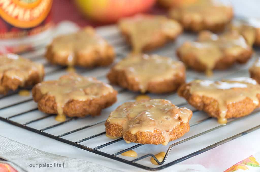 Maple Frosted Apple Fritters {grain and dairy free}