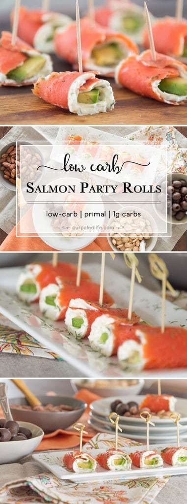Salmon Party Rolls {low-carb; primal}