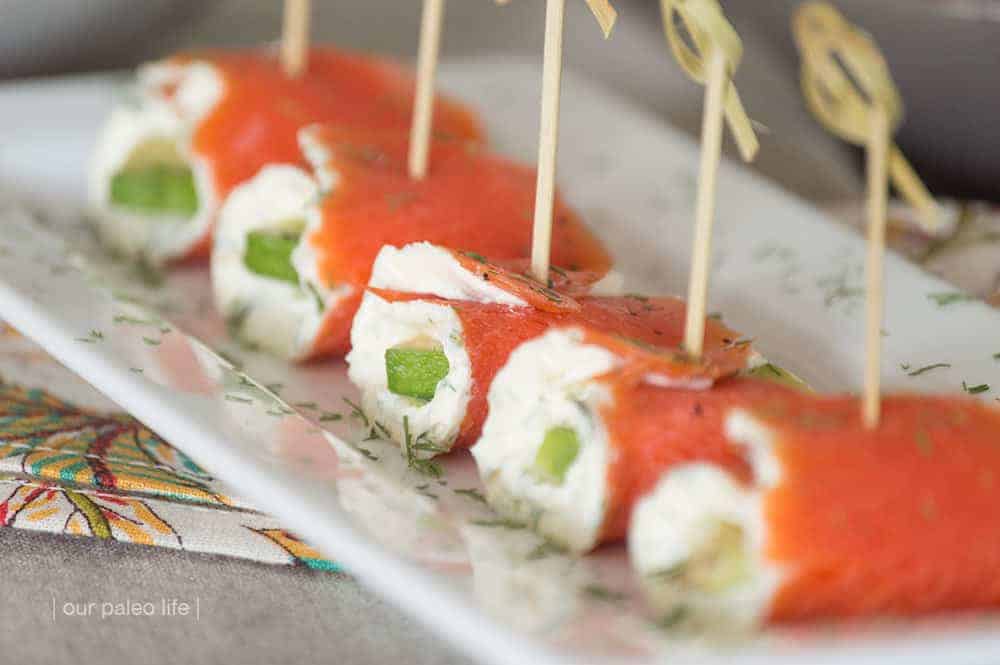 Salmon Party Rolls {low-carb; primal}