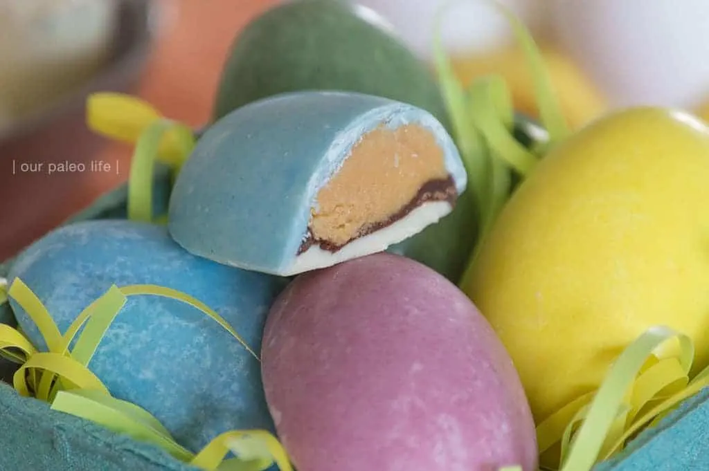 Nut-Butter Filled White Chocolate Eggs