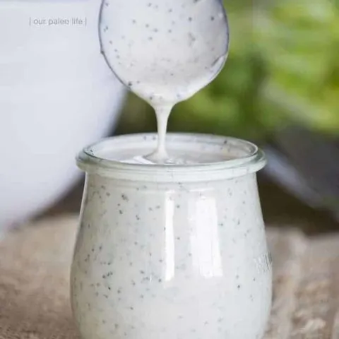 Creamy Poppy Seed Dressing {dairy-free; low-carb option}