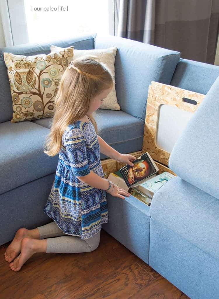Home Reserve Sectional Review {kid & pet friendly; built-in storage; customizable}