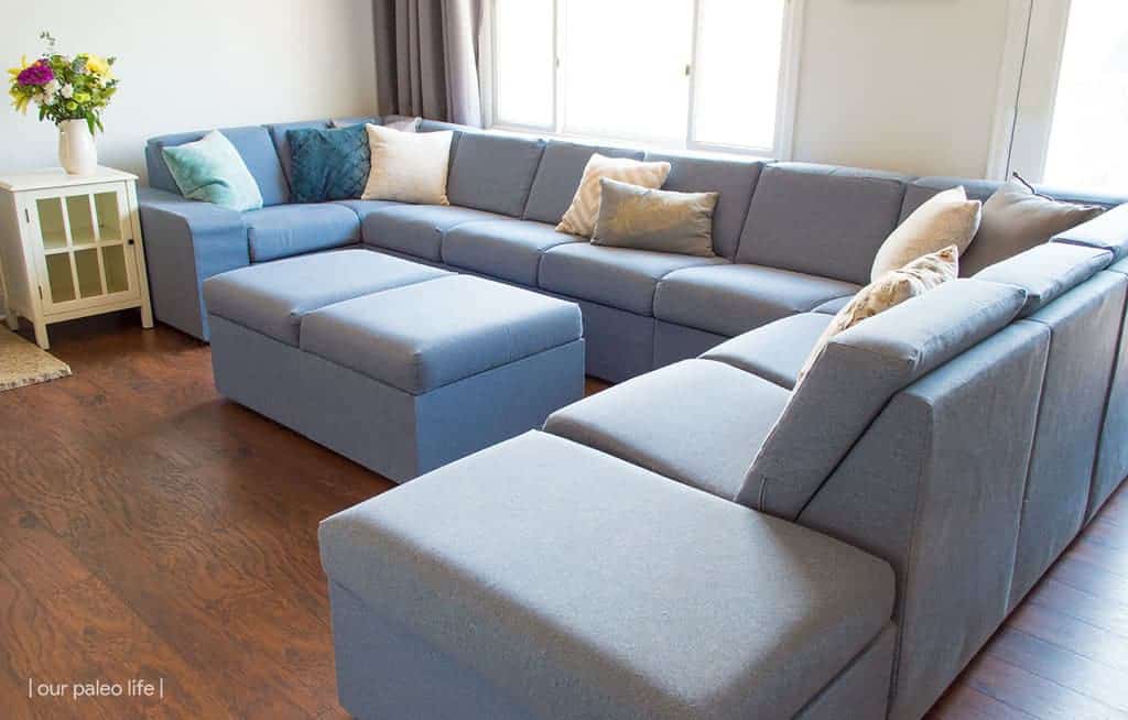Home Reserve Sectional Review {kid & pet friendly; easy-to-wash; customizable}