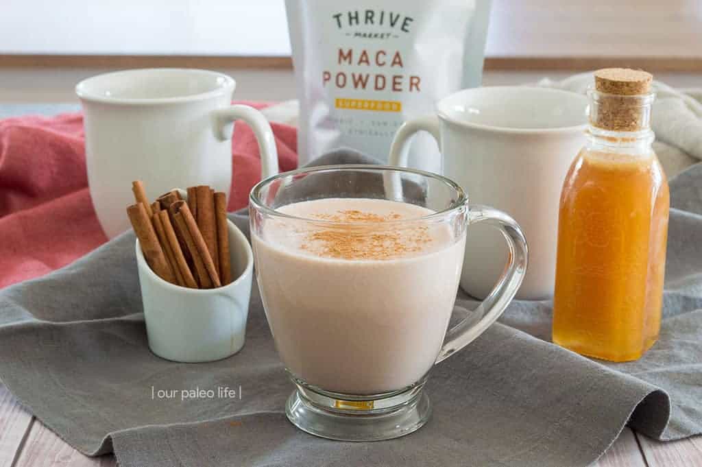 Maca Cocoa Latte {low-carb; dairy-free option; coffee alternative}