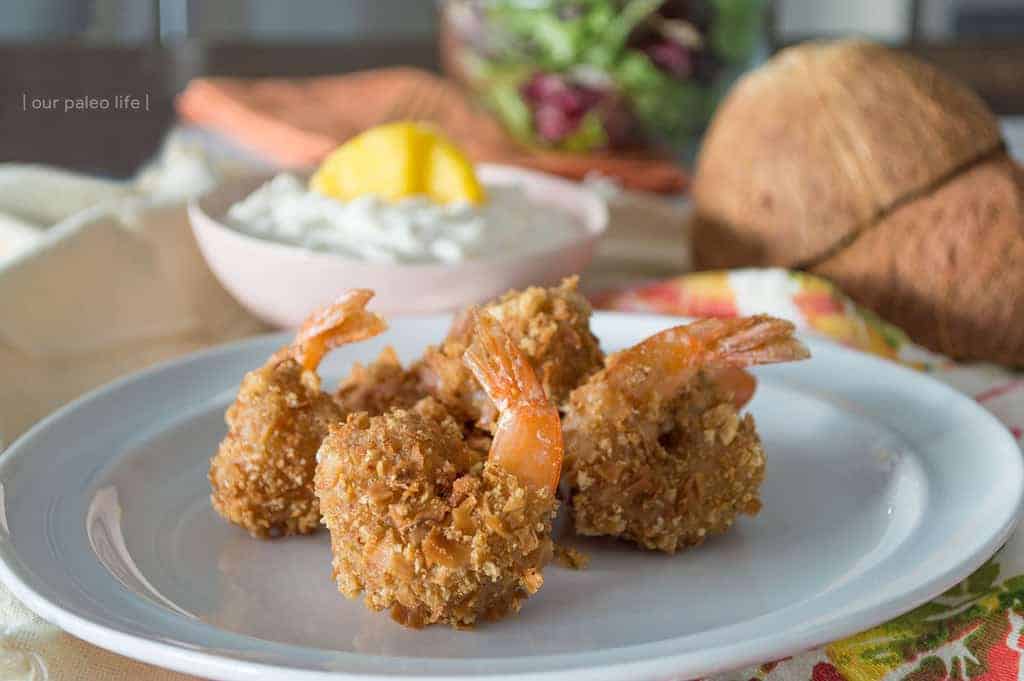 Low Carb Coconut Shrimp with Sweet Pineapple Sauce {keto; primal}