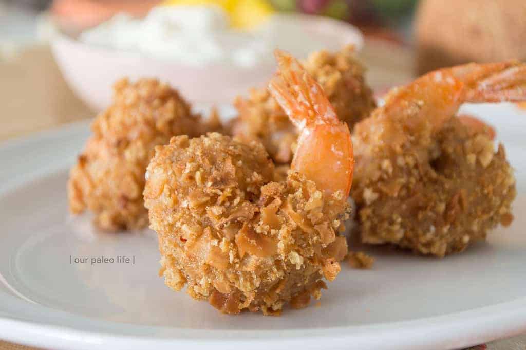 Low Carb Coconut Shrimp with Sweet Pineapple Sauce {keto; primal}