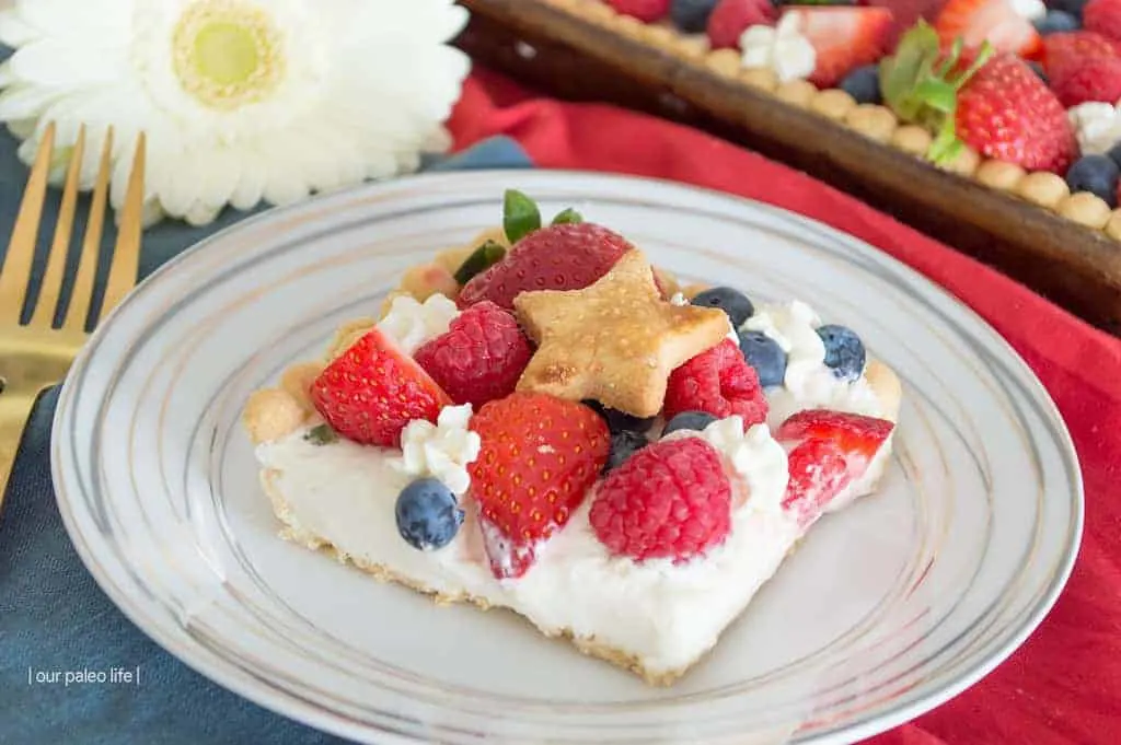 No Bake Lemon Cheesecake & Berry Slab Tart