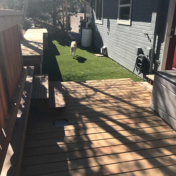 Artificial Grass and Backyard Deck Build