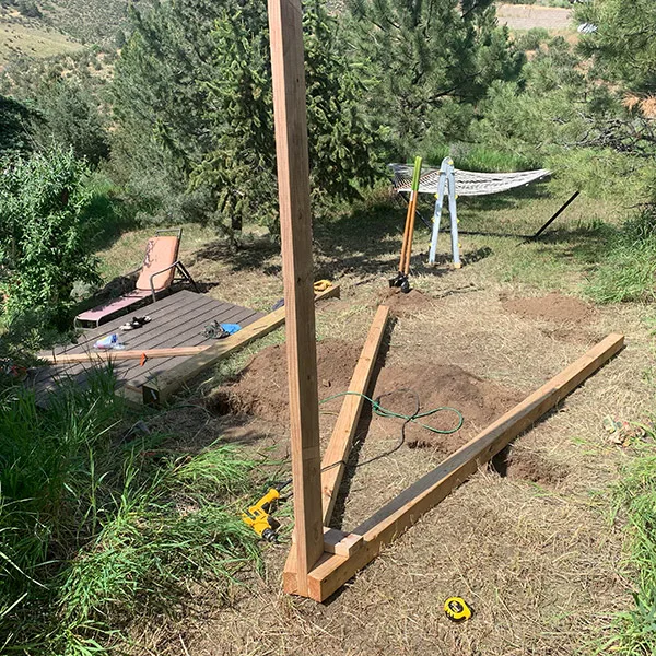 Post Beam Construction for Swing Set
