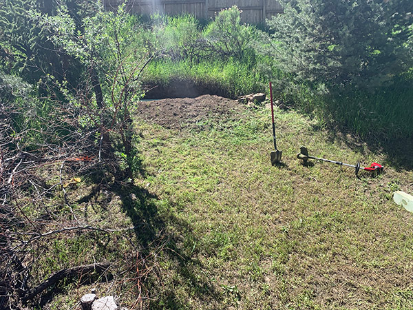 Prepping Ground for Retaining Wall
