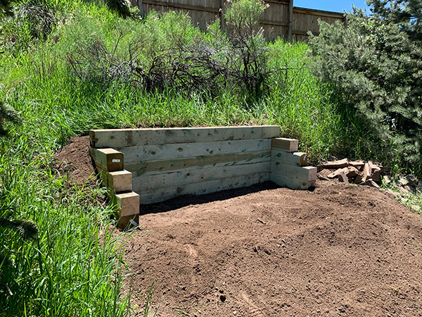 Complete Landscape Timber Retaining Wall