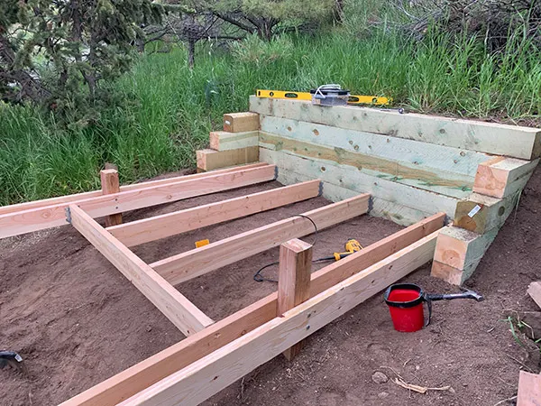 Setting Support Beams on 4x4 Treated Posts