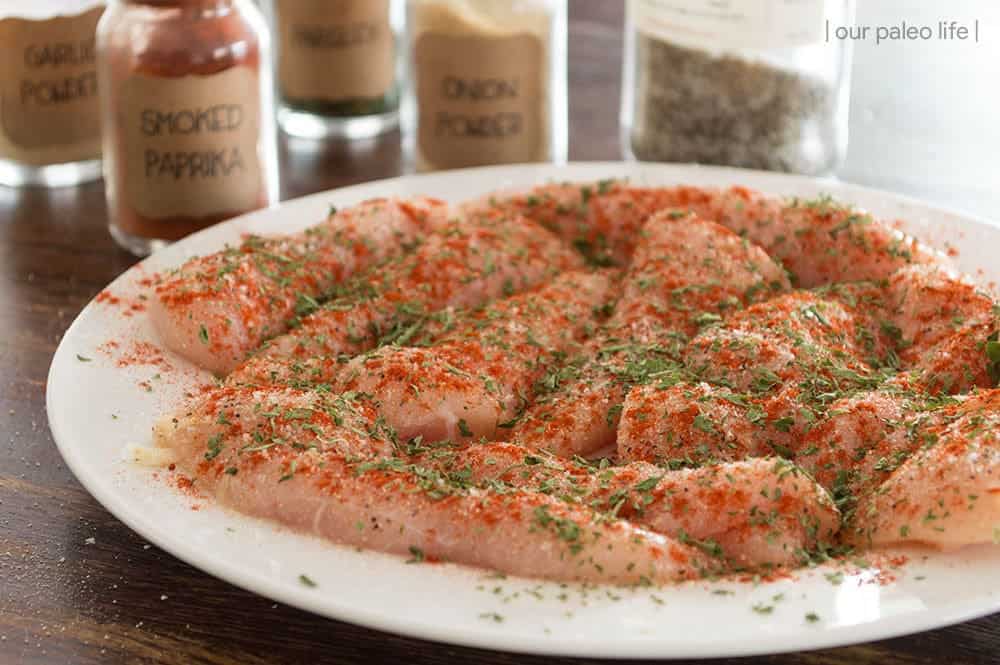 Easy Pan Fried Chicken Tenders {grain-free; dairy-free} by OurPaleoLife.com #paleo Easy Pan Fried Chicken Tenders {grain-free; dairy-free} by OurPaleoLife.com #paleo