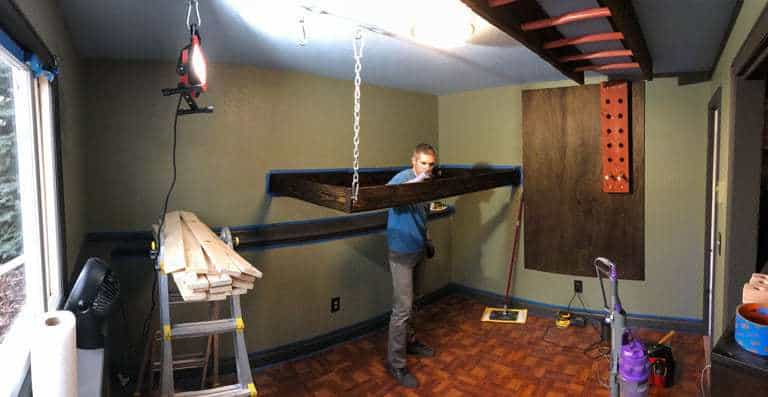 Staining the Wood for a Hanging Bed Staining the Wood for a Hanging Bed