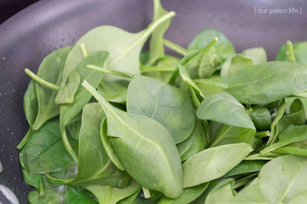 Bacon Sauteed Spinach {paleo; whole30} by Our Paleo Life Bacon Sauteed Spinach {paleo; whole30} by Our Paleo Life