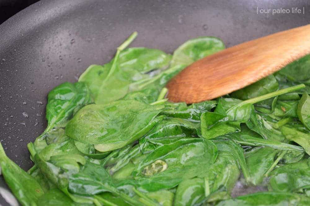 Bacon Sauteed Spinach {paleo; whole30} by Our Paleo Life Bacon Sauteed Spinach {paleo; whole30} by Our Paleo Life