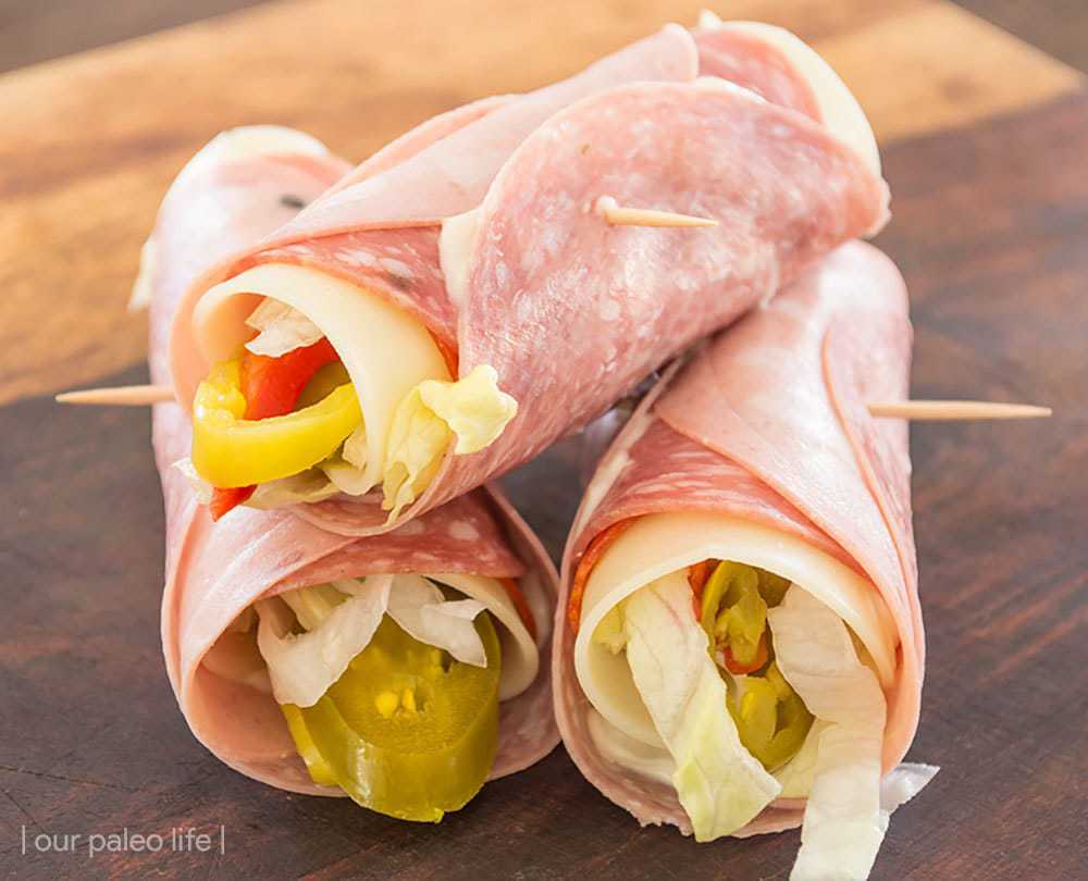 Italian Sub Roll-Ups {low-carb; keto; grain-free} by Our Paleo Life