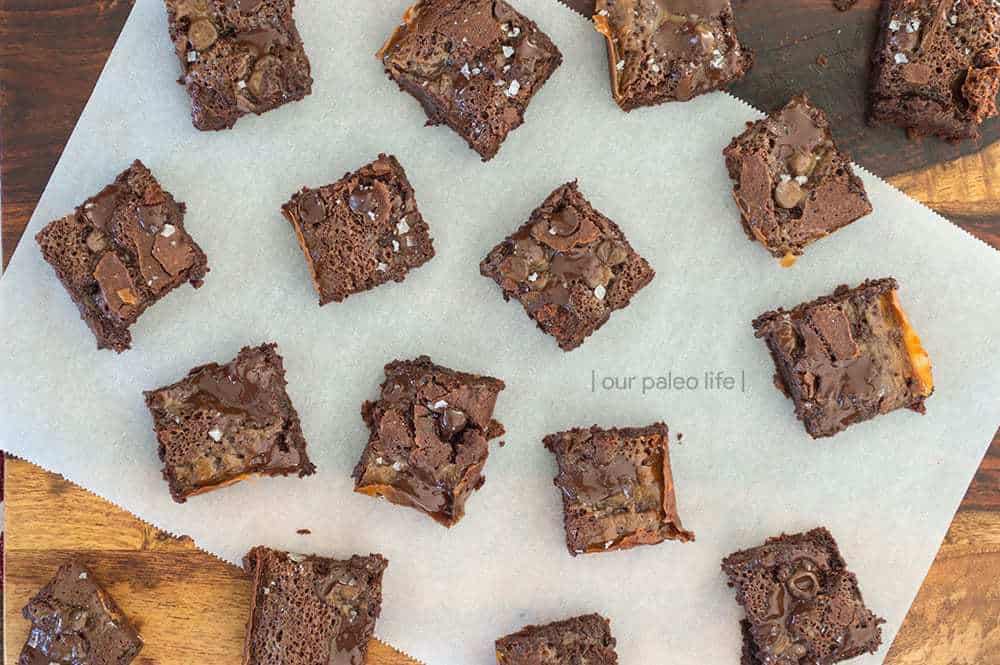 Sea Salt Caramel Brownies {grain-free; dairy-free} by Our Paleo Life Sea Salt Caramel Brownies {grain-free; dairy-free} by Our Paleo Life