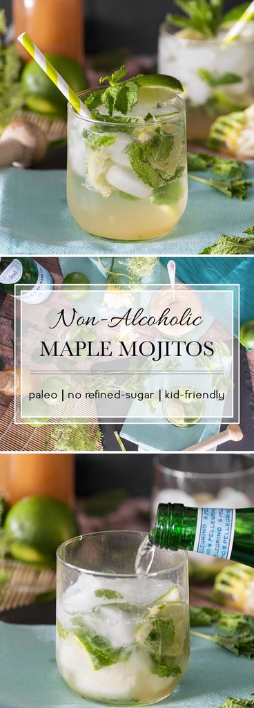 This Virgin Maple Mojito has no refined-sugar and is kid-friendly, making it the perfect summer drink for the entire family. This Virgin Maple Mojito has no refined-sugar and is kid-friendly, making it the perfect summer drink for the entire family.