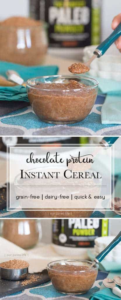 Chocolate Protein Instant Cereal {grain-free; dairy-free} Chocolate Protein Instant Cereal {grain-free; dairy-free}