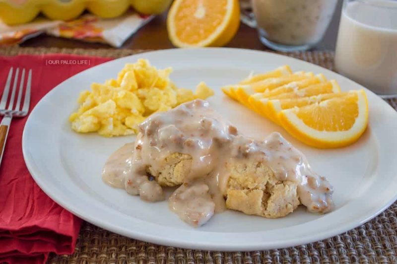 Sausage Gravy (DairyFree, GrainFree) w/ Almond Milk Paleo Gravy