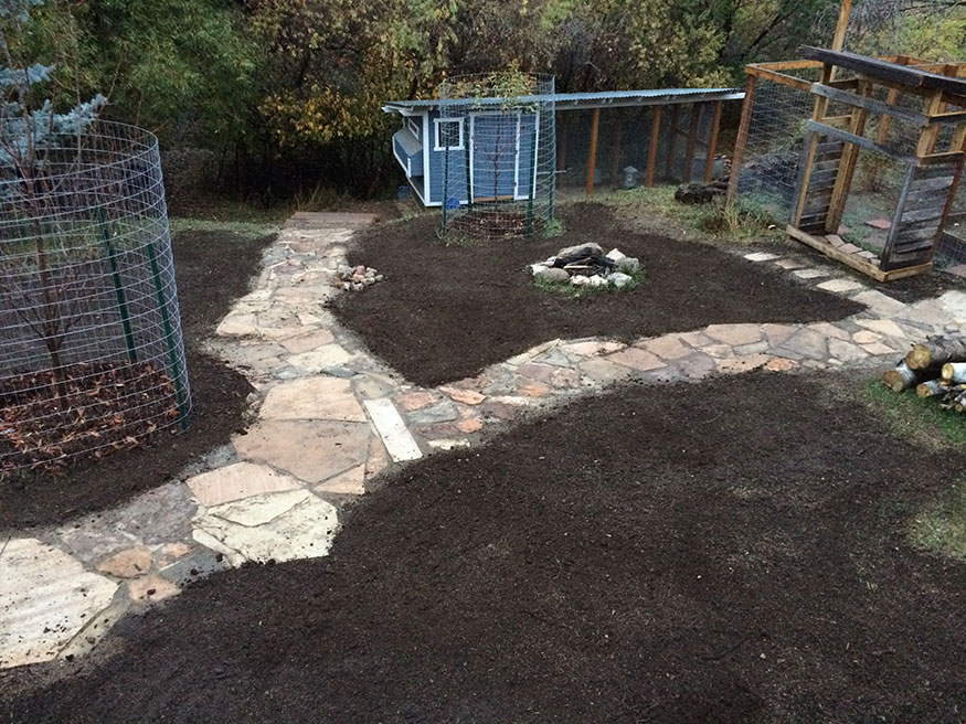 Newly Created Old Timey Flagstone Path