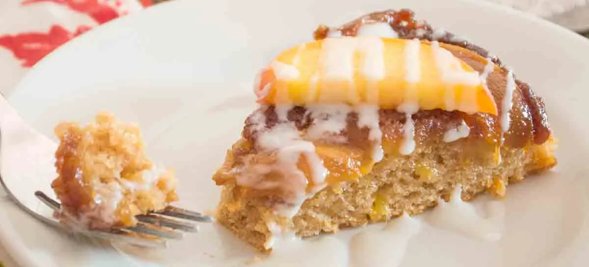Upside Down Peach Cake {grain-free; dairy-free option}