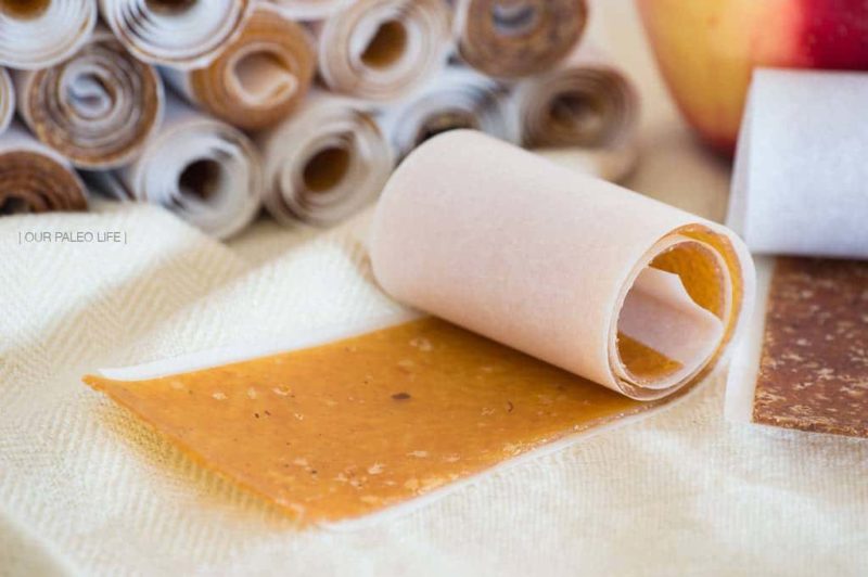 Applesauce Fruit Leather RollUps {no added sweeteners} Paleo Yum