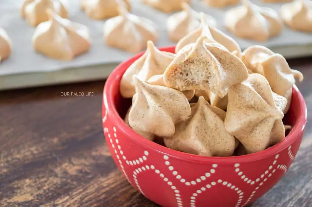 Cinnamon Maple Meringues {by Our Paleo Life}