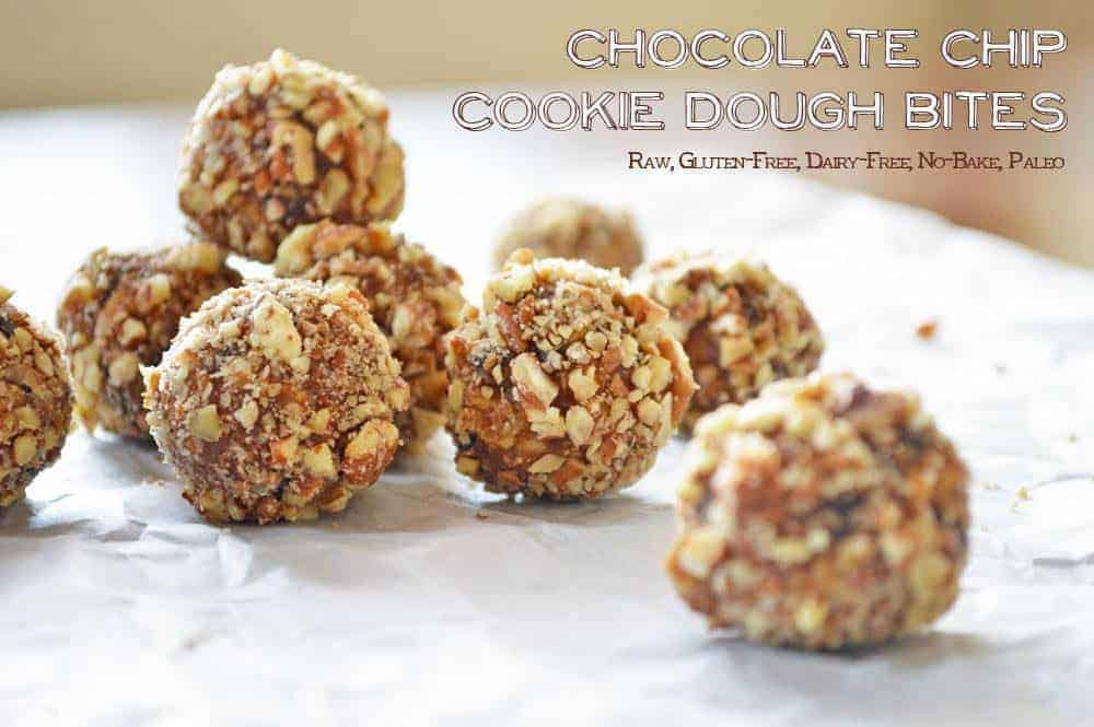 Chocolate Chip Cookie Dough Bites {grain-free; dairy-free}