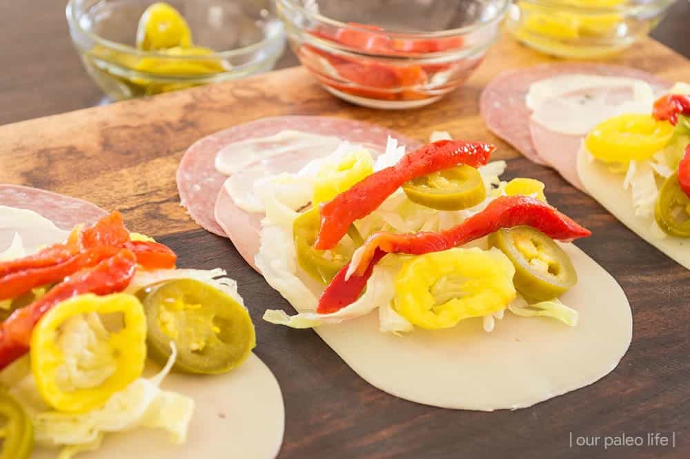 Italian Sub Roll-Ups {low-carb; keto; grain-free} by Our Paleo Life