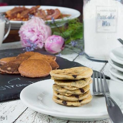 Chocolate Chip Pancakes {grain-free; dairy-free}
