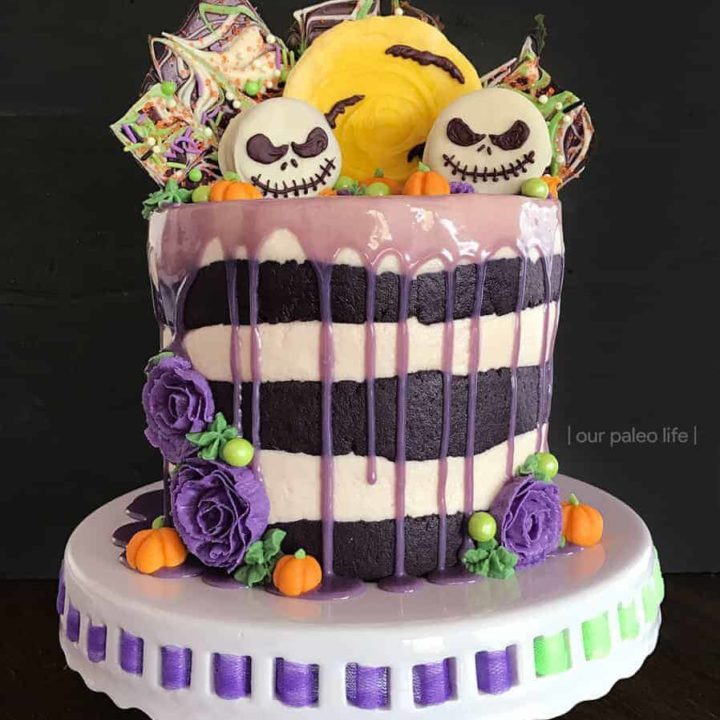 Grain-Free Halloween Cake {Tim Burton Inspired; grain-free; dairy-free option}