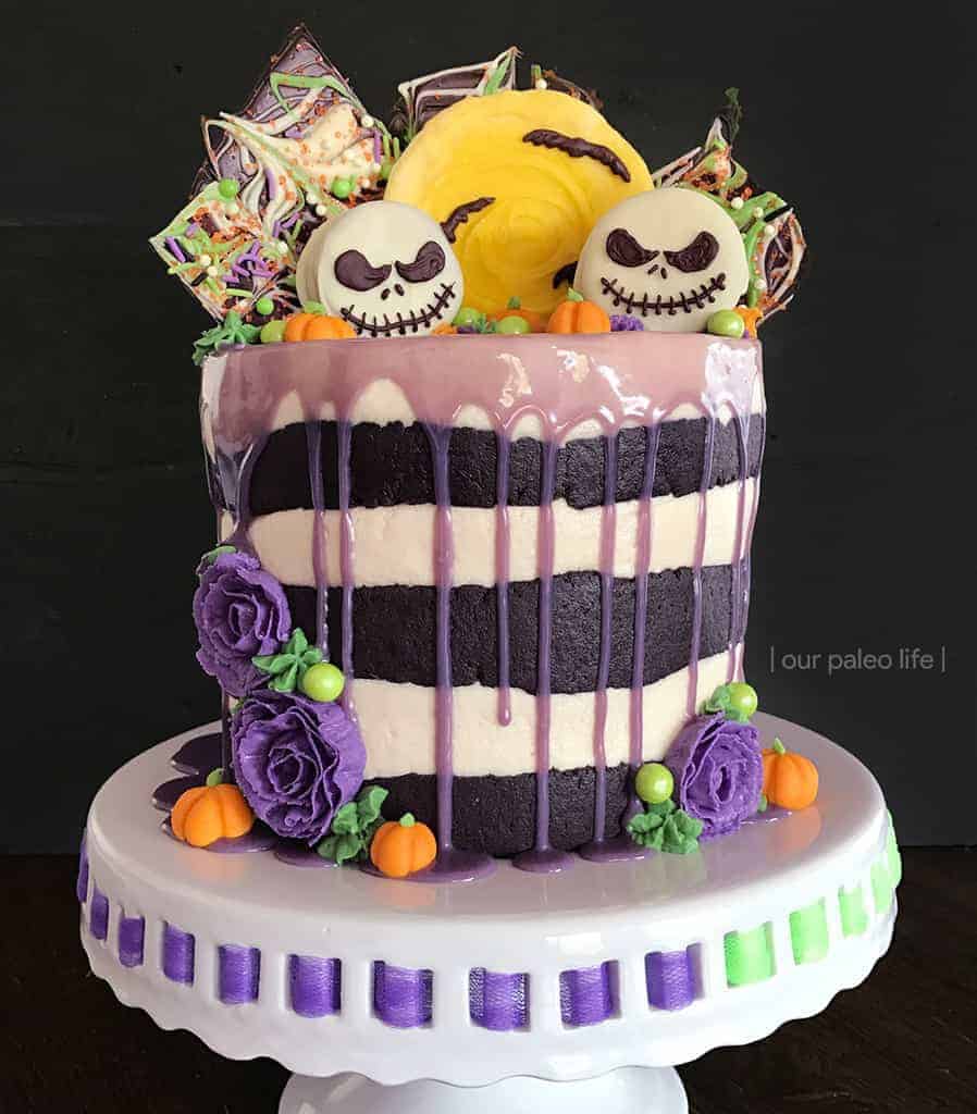 Grain-Free Halloween Cake {Tim Burton Inspired; grain-free; dairy-free option}