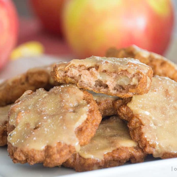 Maple Frosted Apple Fritters {grain and dairy free}